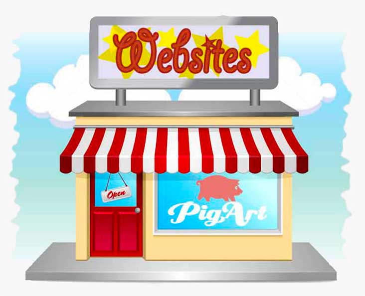 Illustrated Pig Art website storefront