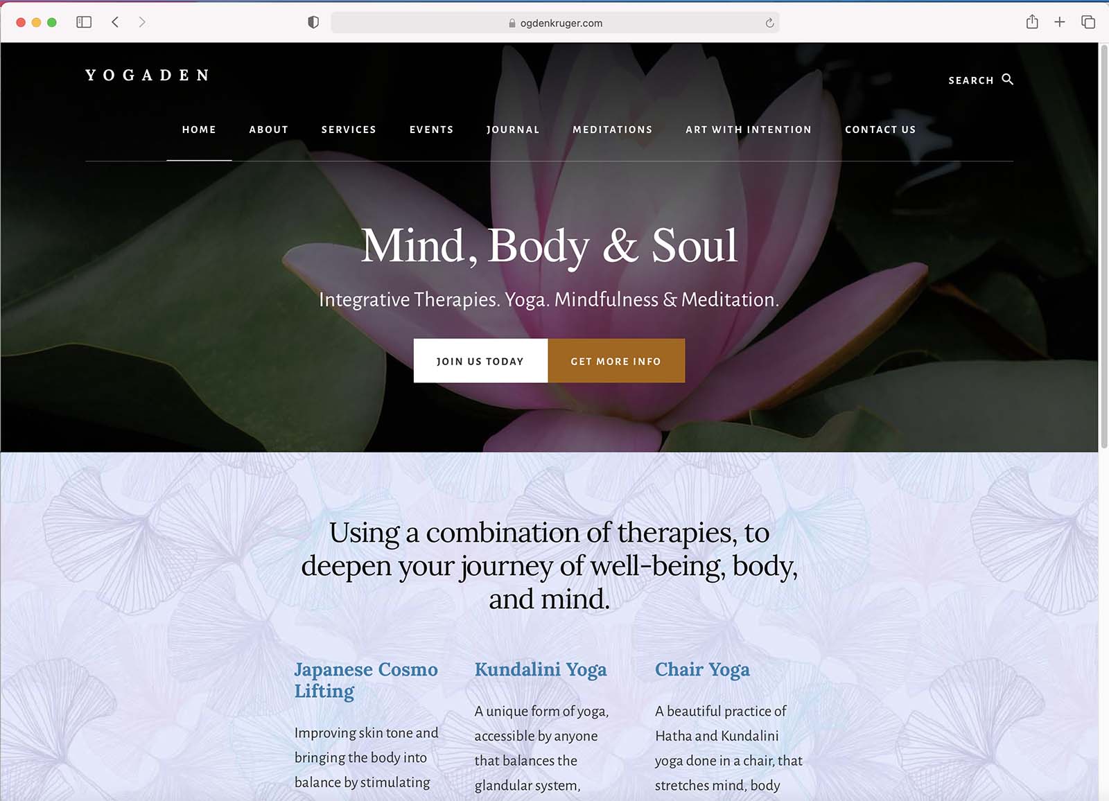 Yogaden website